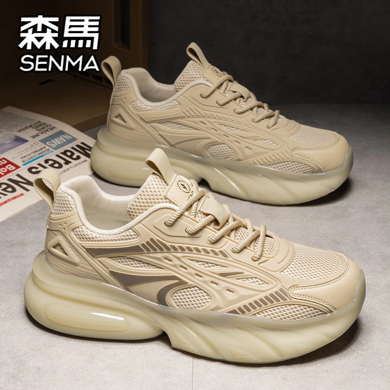 SENMA/森马男士冬季时尚休闲鞋百搭透气潮鞋青少年厚底跑步老爹鞋