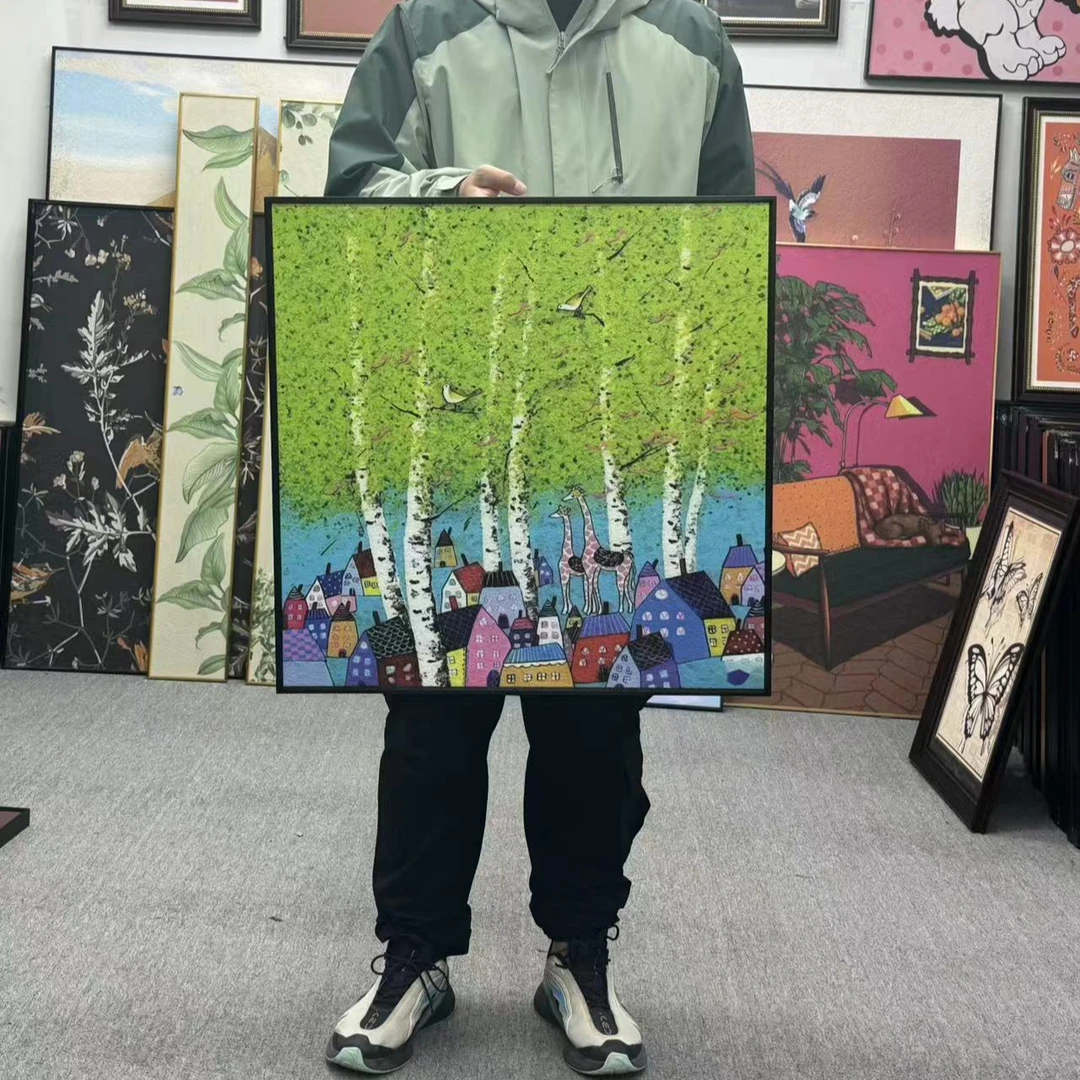 北欧小清新卧室床头落地画竖版ins风客厅沙发装饰画走廊玄关6060