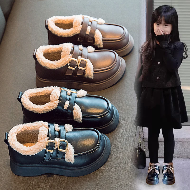 儿童棉靴女童雪地靴2024新款冬季加绒棉鞋男童棉靴子大棉鞋保暖鞋