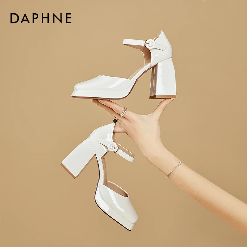 达芙妮玛丽珍鞋女新款高端大气上档次女鞋蝴蝶结时尚百搭浅口单鞋