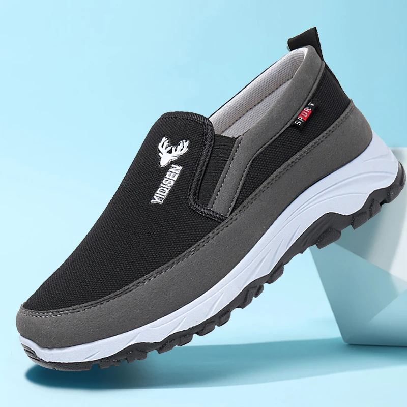 男鞋2024春季新款中老年人男士休闲鞋爸爸软底老人布鞋舒适爸爸鞋