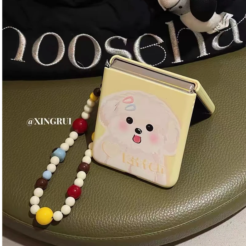 可爱发夹小勾猫咪适用华为pocket2折叠屏手机壳OPPO三星vivo硬壳