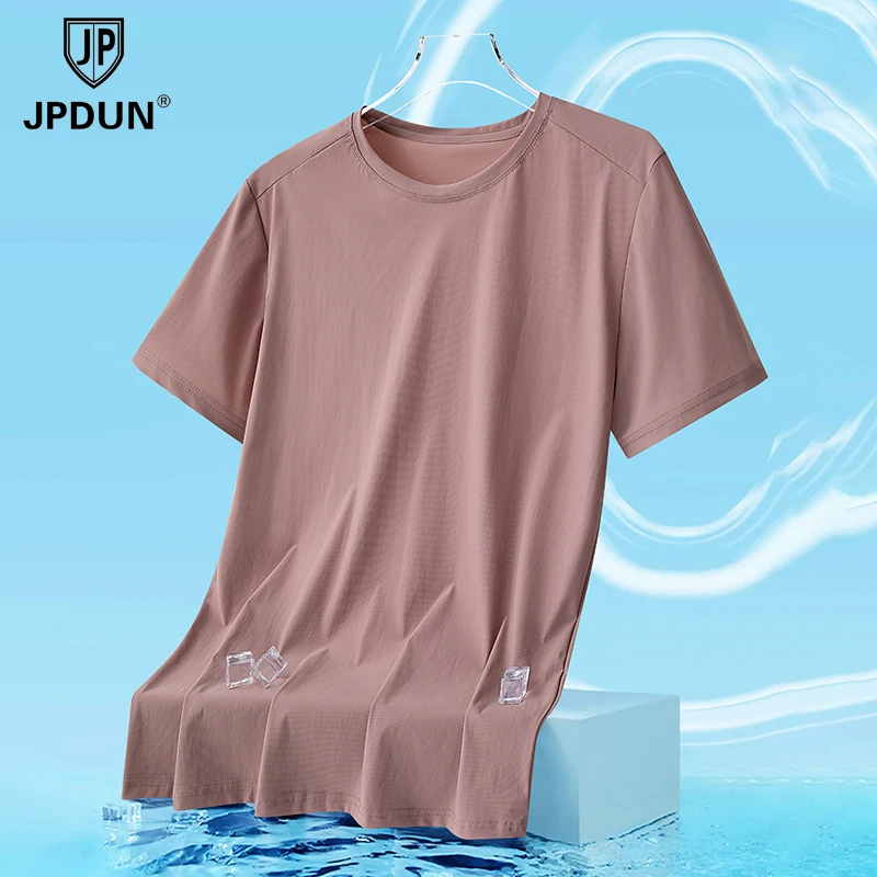 JPDUN/吉普盾高级感冰丝透气短袖t恤男士夏季薄款户外运动速干衣