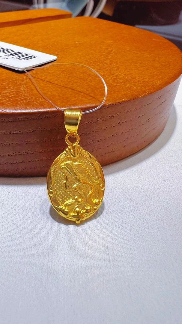 5G足金999 人鱼公主挂坠 时尚精致简约个性吊坠颈饰 古丽兰