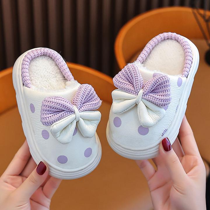 2024年新款冬季儿童棉拖鞋女童宝宝室内防滑防水保暖软底毛毛拖鞋