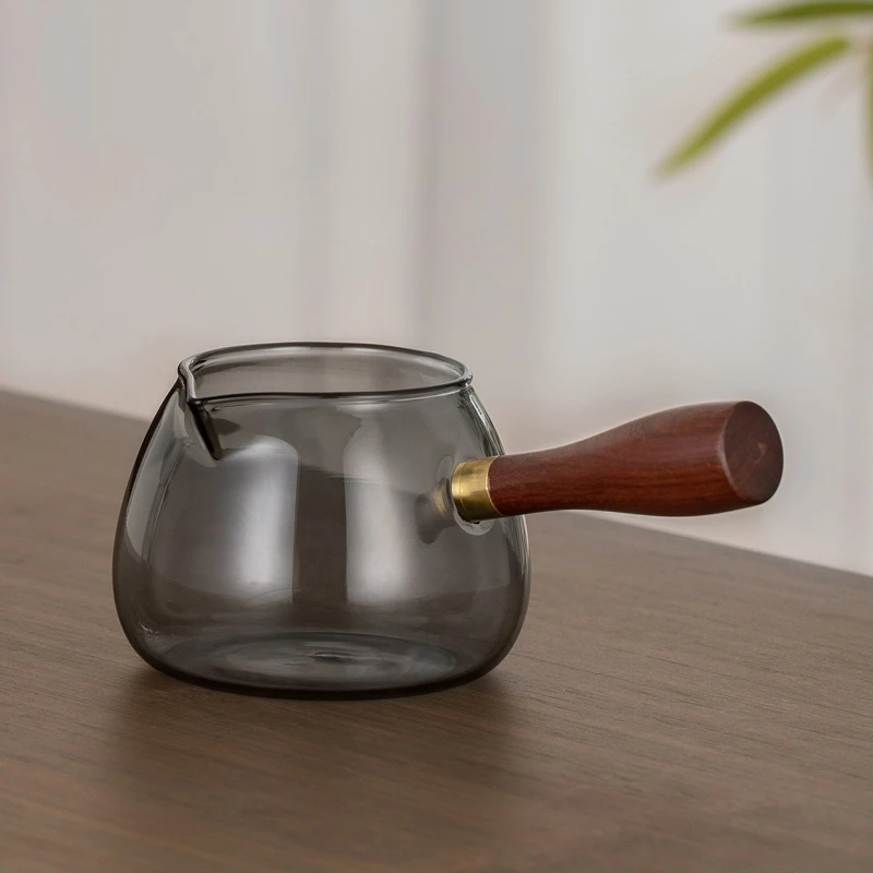 玻璃侧把公道杯茶漏一体 家用功夫茶具分茶器 高档茶海带茶滤单个