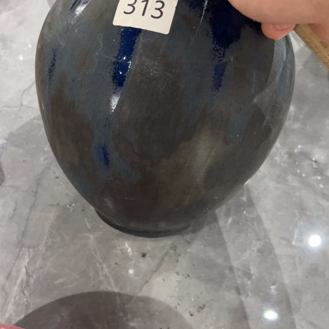 摆件陶瓷花瓶高27内口11微瑕