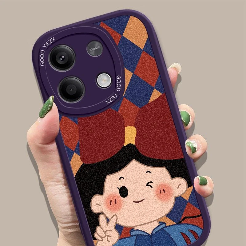 比耶公主红米Note13手机壳RedmiNote13Pro小羊皮Note13Pro+保护壳