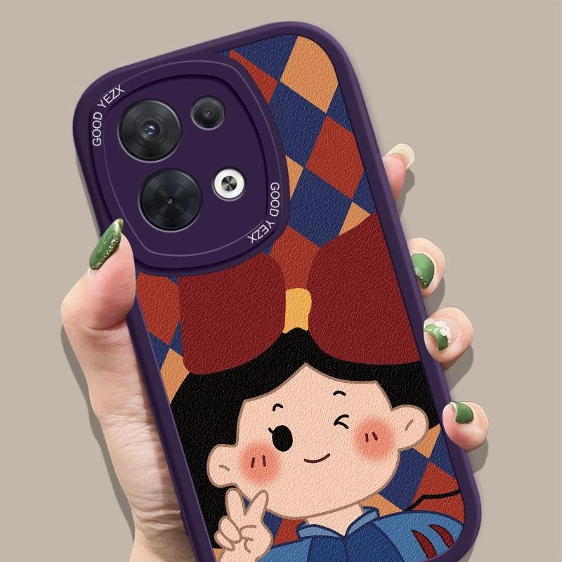 比耶公主OPPOReno8手机壳Reno8Pro/8Pro+卡通小羊皮硅胶防摔软壳