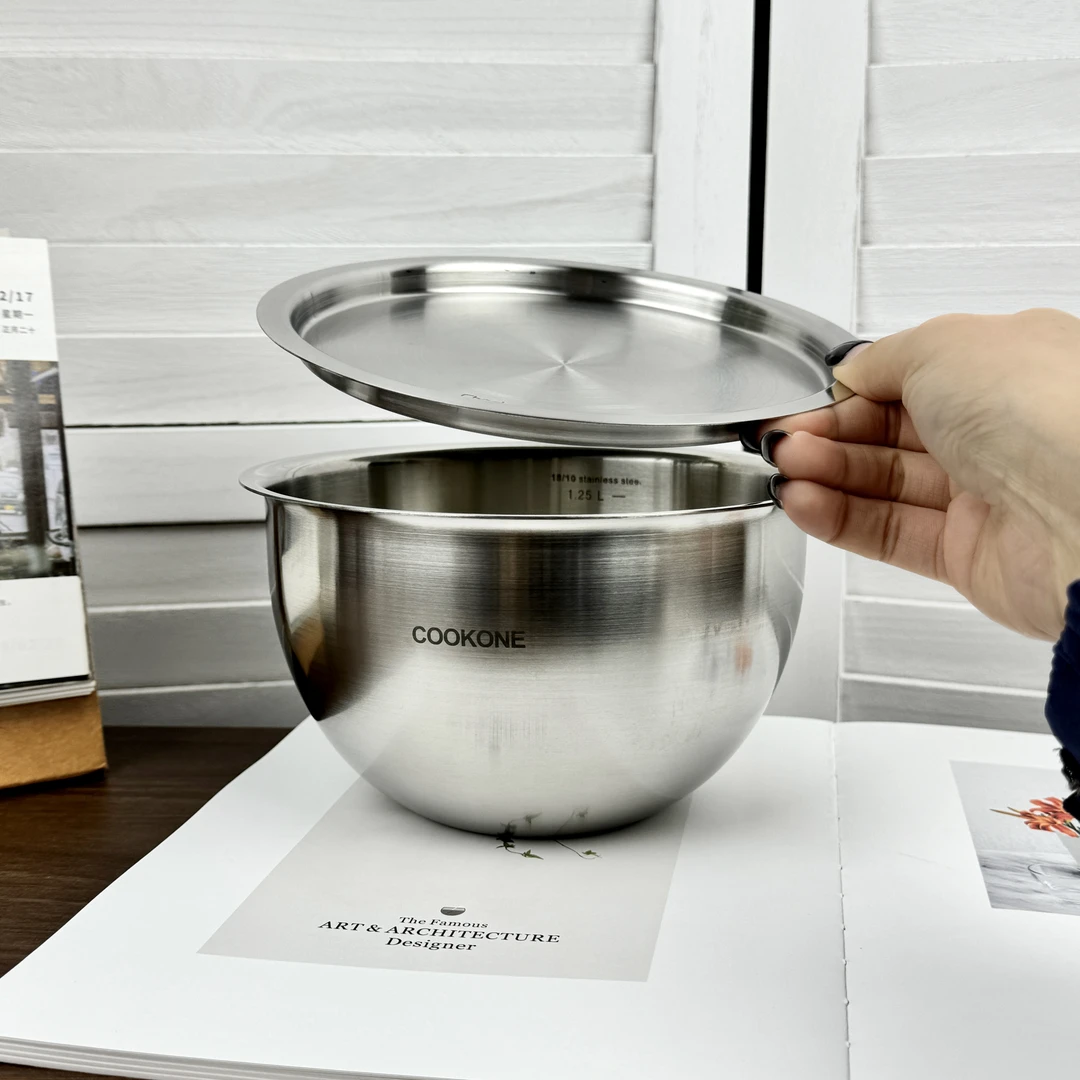 【16CM打蛋盆】18/10不锈钢烘焙碗内径16cm高10cm重约390g厚1mm