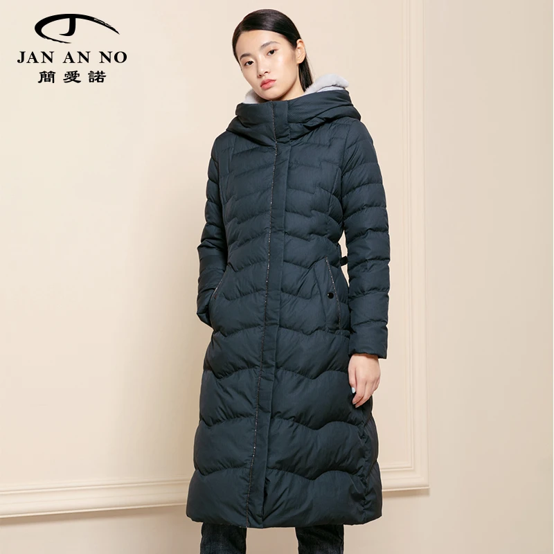 JAN AN NO简爱诺冬季新款长款羽绒服连帽保暖J2060217YR