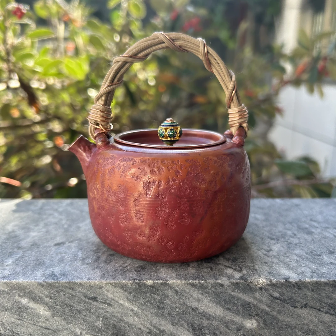 A北村造型煮茶泡茶壶200cc（紫铜全手工锻打一张打）