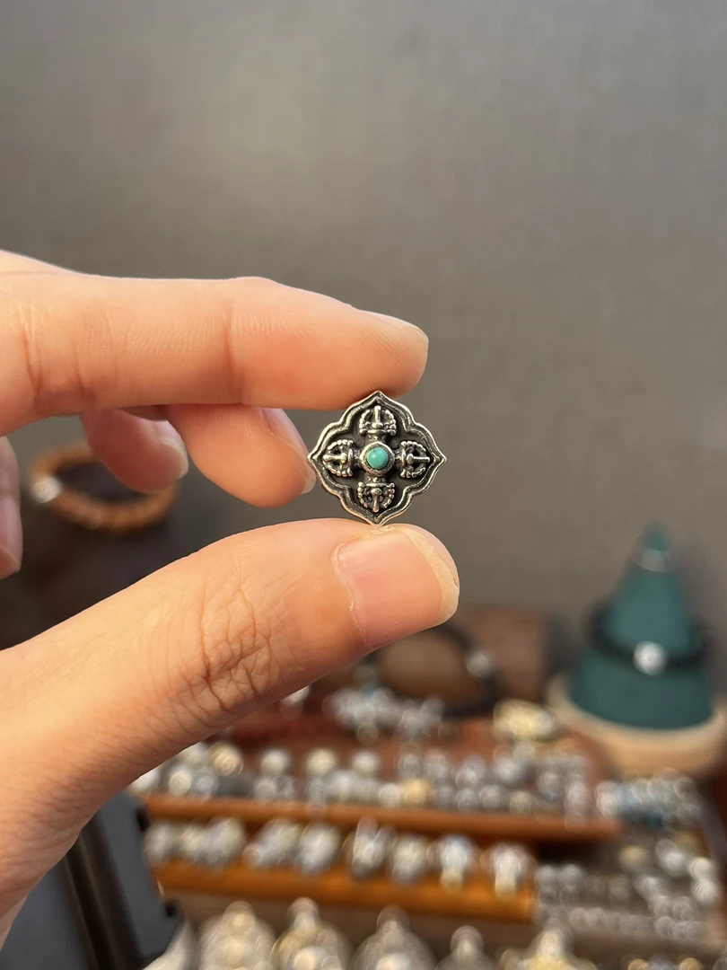 925银银制品 925银背云,精工 双面镶嵌