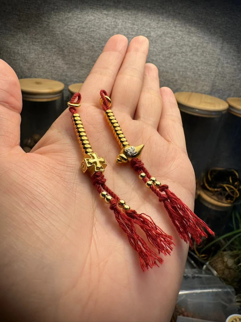 925银银制品 a925纯银镀金万向轴，可以配6-8的珠串