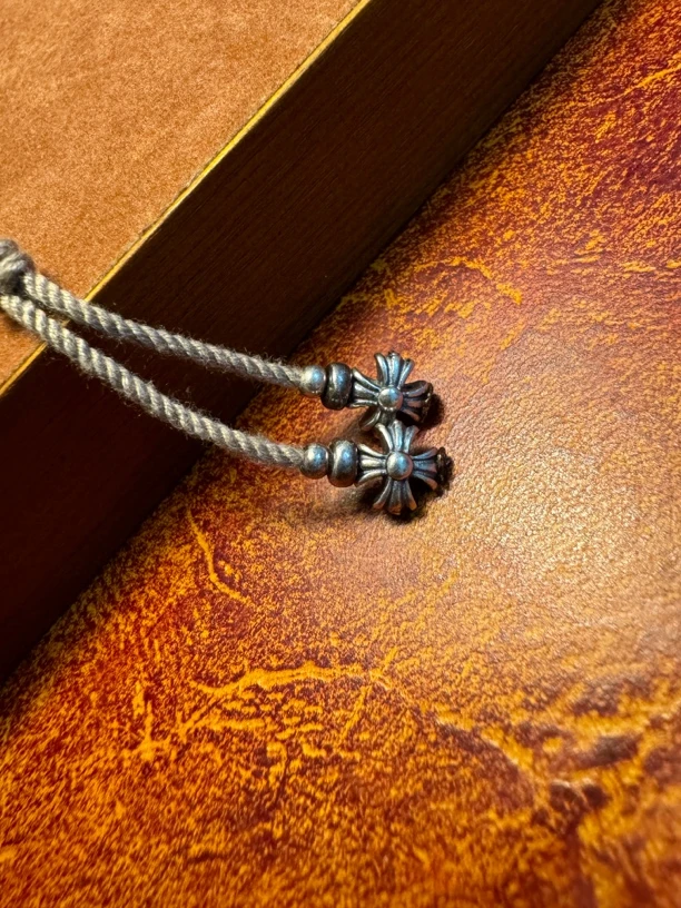 925银银制品 925纯银配饰，精工克罗心弟子珠，适配5-8串