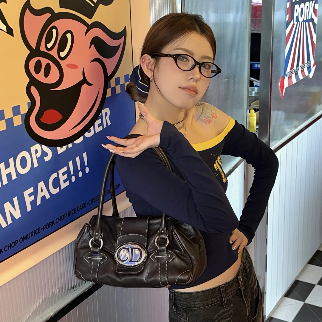 95新 DIOR/迪奥 只盒/Dior中古款CD大耳朵单肩包