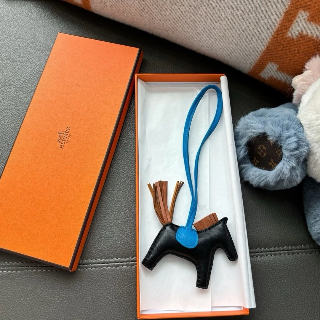 95新 Hermes/爱马仕 只盒/Hermes 爱马仕小马黑蓝棕配色 Y