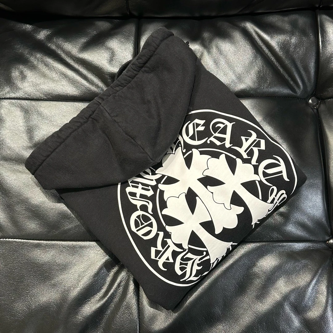 95新 Chrome Hearts/克罗心 只盒/三十字架马蹄拉链xl外套