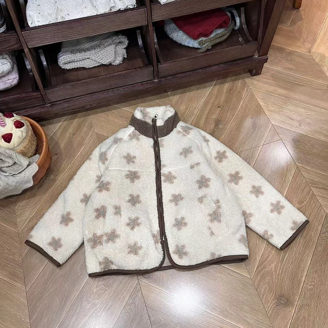 〖姐姐家〗23冬款儿童萌娃穿搭毛毛拉链外套 327096
