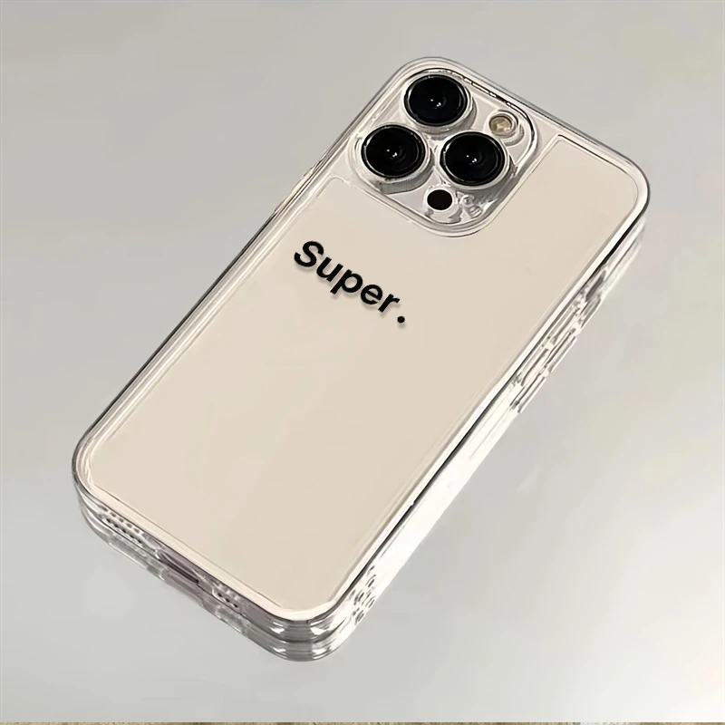 简约英文苹果15华为P60荣耀90小米OPPO/VIVO透明iPhone三星手机壳