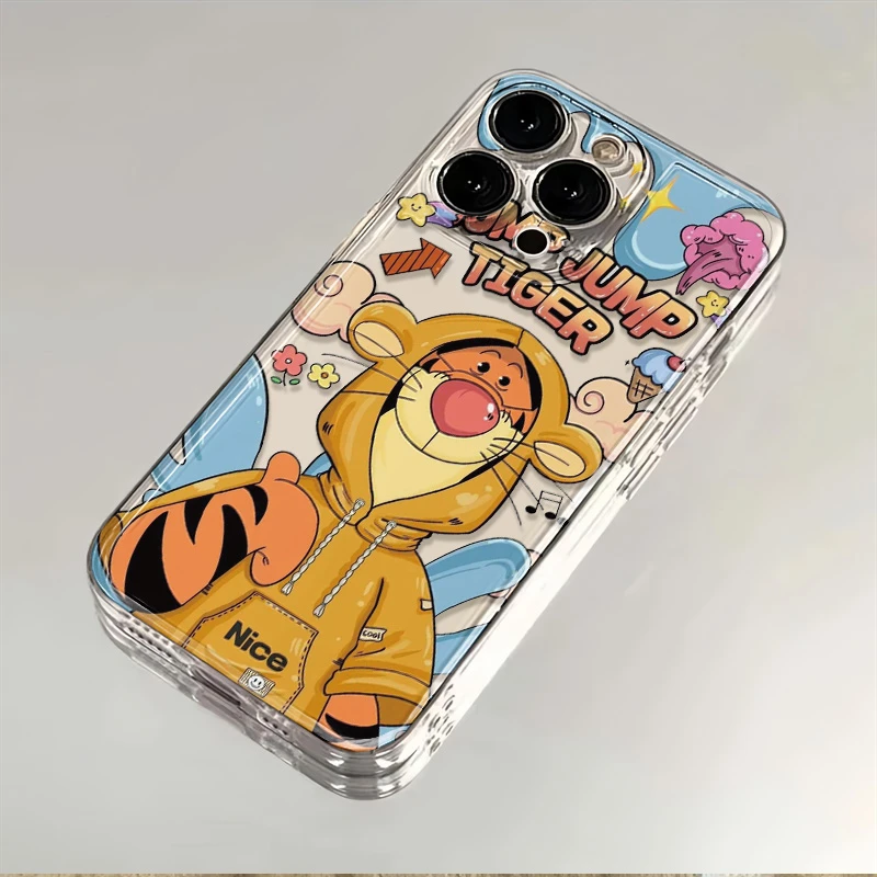 跳跳虎苹果15华为P60荣耀90小米OPPO/VIVO透明iPhone三星手机壳XR