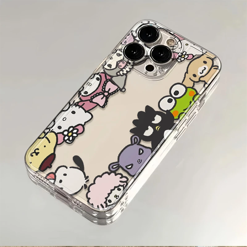 可爱卡通苹果/华为/VIVO/OPPO/荣耀/小米/三星简约时尚透明手机壳
