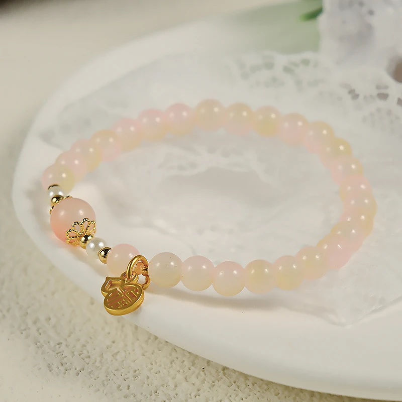 非金属玻璃手链 国风单圈葫芦手链女款手工百搭夏日饰品-Y0032