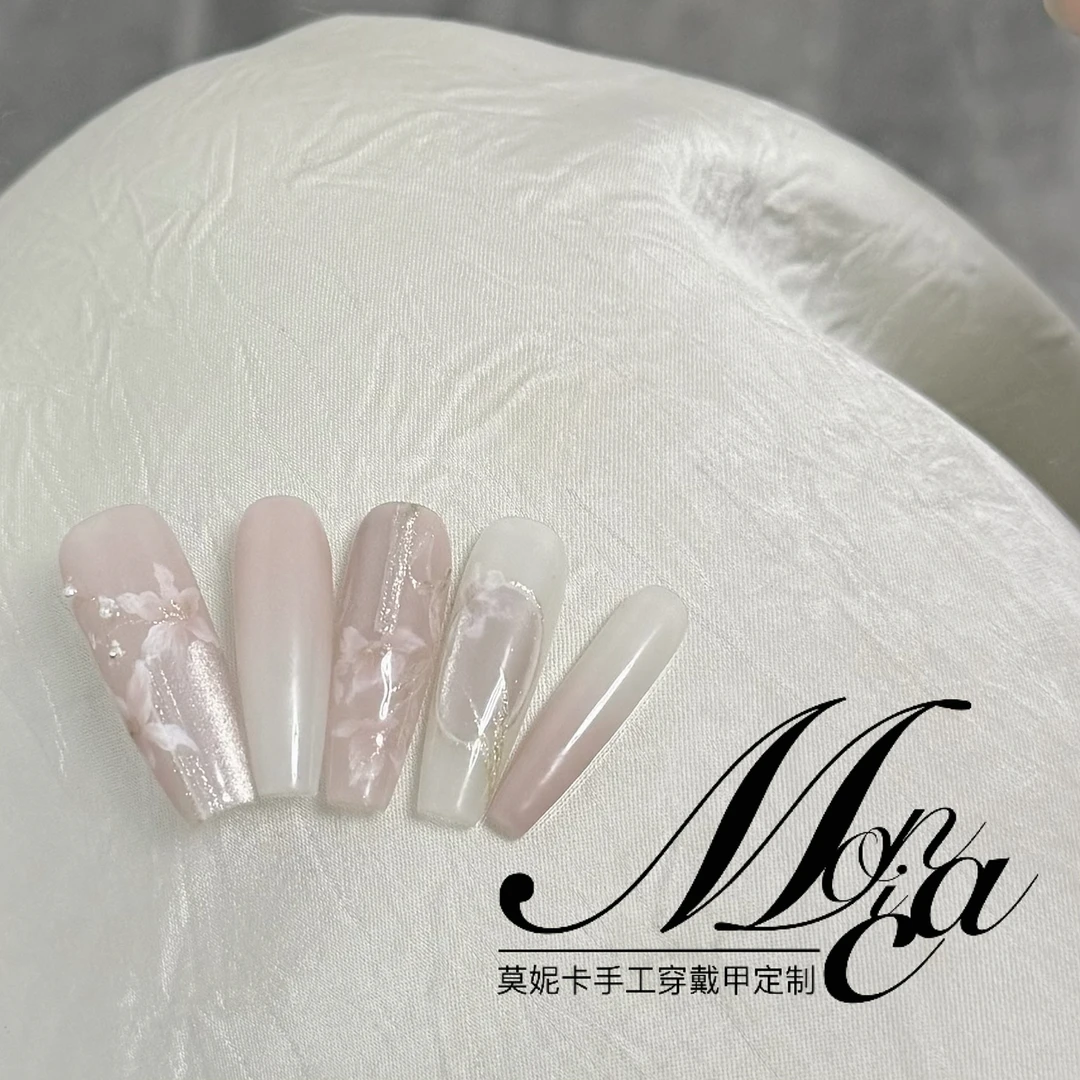 【暮云】莫妮卡原创设计｜新中式国风手绘夏季气质纯手工穿戴甲