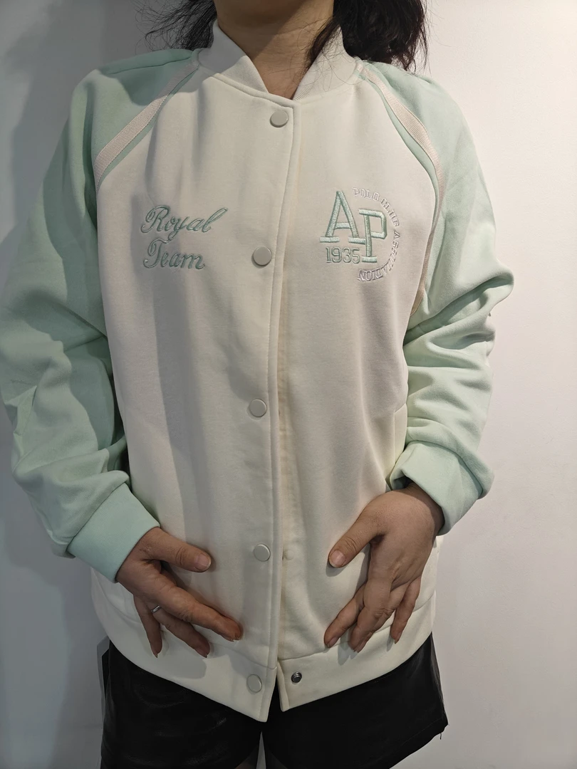 148   圆领拼色大卫衣