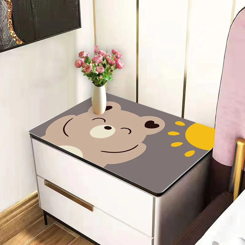 新疆包邮轻奢简约床头柜垫子防水免洗盖布pvc电视柜茶几卧室桌垫