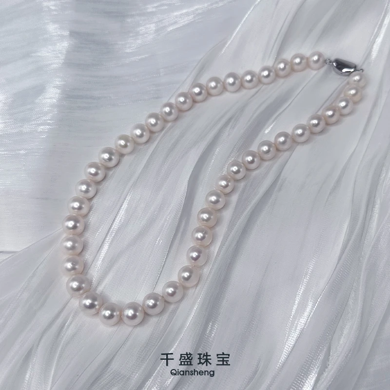 双12大促9-11mm诸暨山下湖珍珠天然淡水无核珍珠项链真珠送妈妈