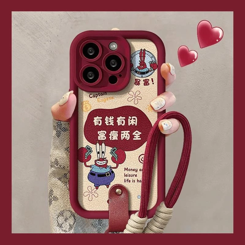 秋冬新女款适用苹果16手机壳华为小羊皮vivo小米挂绳oppo全包防摔