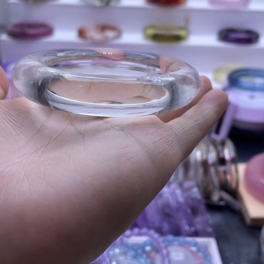 水晶手镯53.5圈口10号未镶嵌