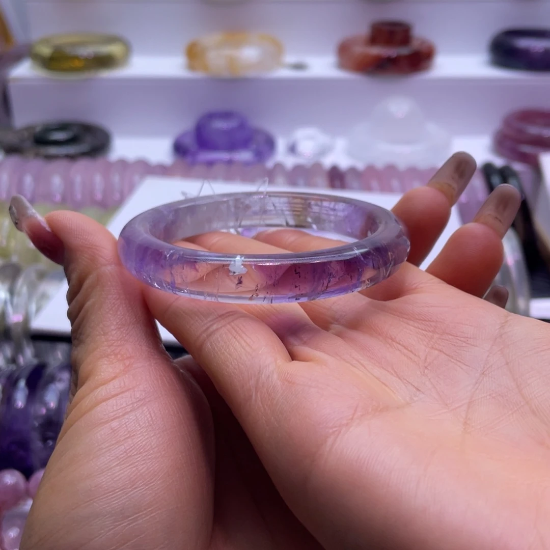 水晶手镯56.8圈口1号未镶嵌