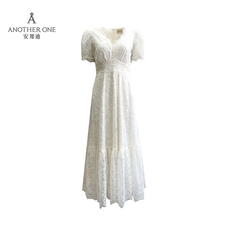 白色连衣裙新款气质名媛高端女神范高级感长裙4205L02203