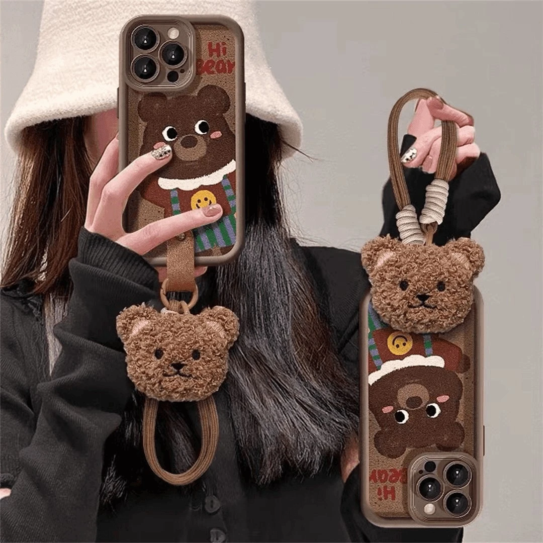 背带熊小熊适用iPhone15promax手机壳14pro创意1312promax女款14