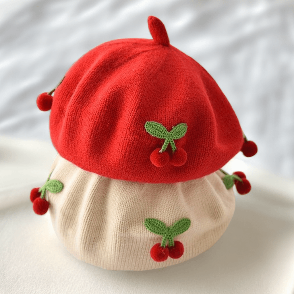 [乐宝]女宝宝帽子秋冬款洋气贝雷针织帽时尚南瓜帽流行套头毛线帽