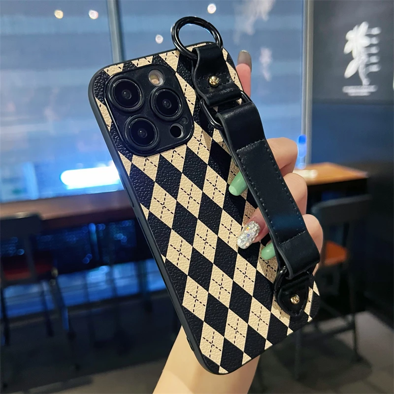 OPPOfindx5手机壳x3腕带x2时尚a97黑白菱a36简约a53s斜挎a5手工潮