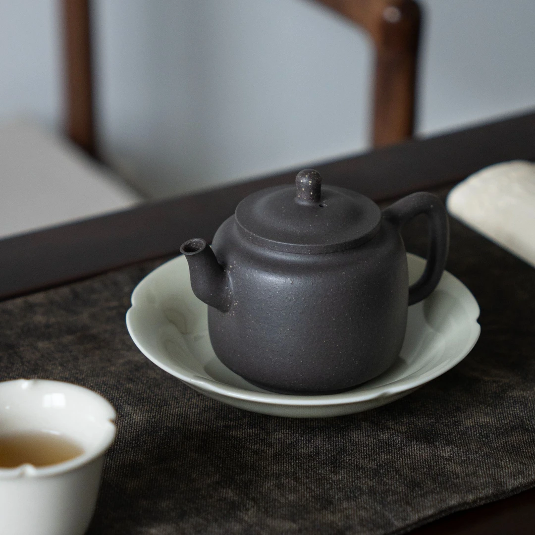 嘤嘤茶事｜ 墨林 天青泥 175cc 紫砂壶 高园园制