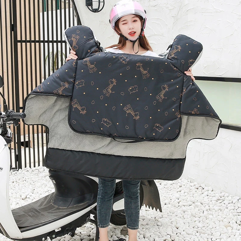 电动车挡风被冬季加绒加厚电动车摩托防水秋冬款防风罩秋冬款