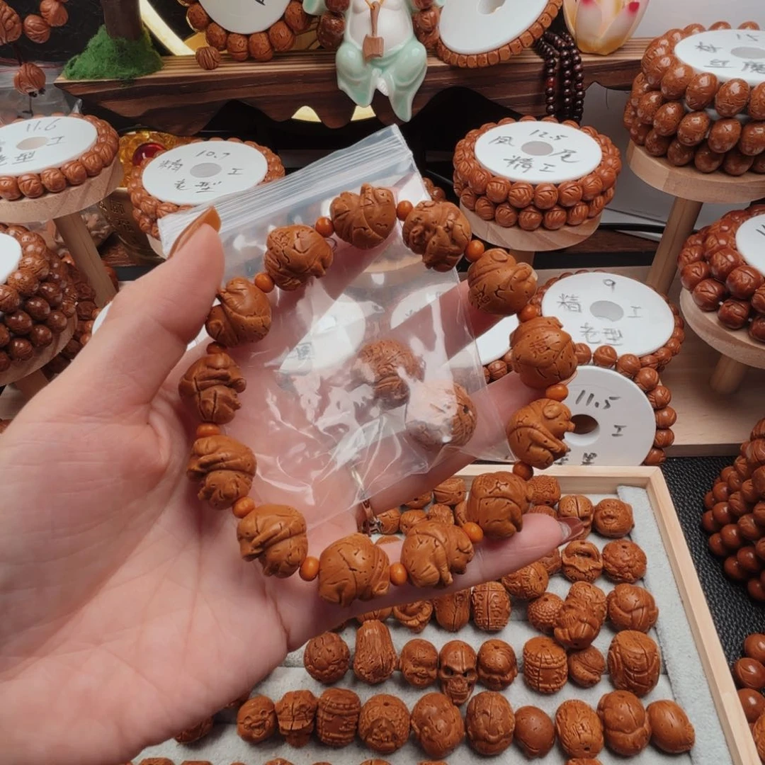 桃核手串山*灬桃核光珠