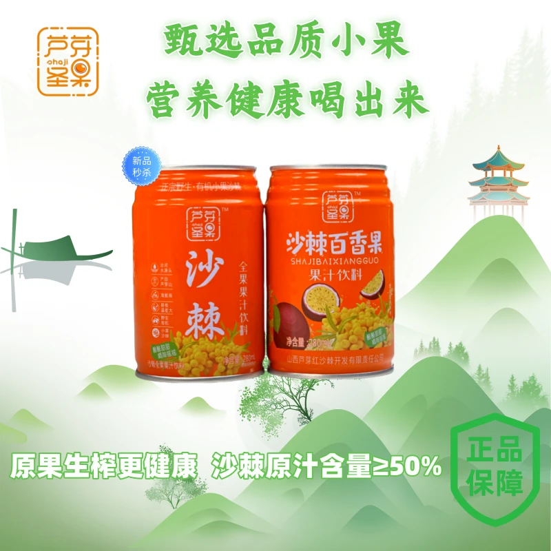 【专属福利】沙棘果饮280ml宜家小罐果汁饮料网红办公休闲VC饮品