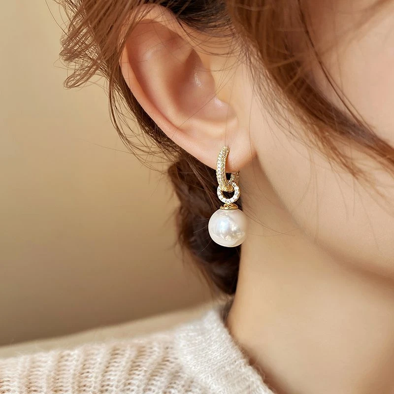 925银仿珍珠耳饰 2024年珍珠耳环一款三戴小众饰品轻奢百搭女网红