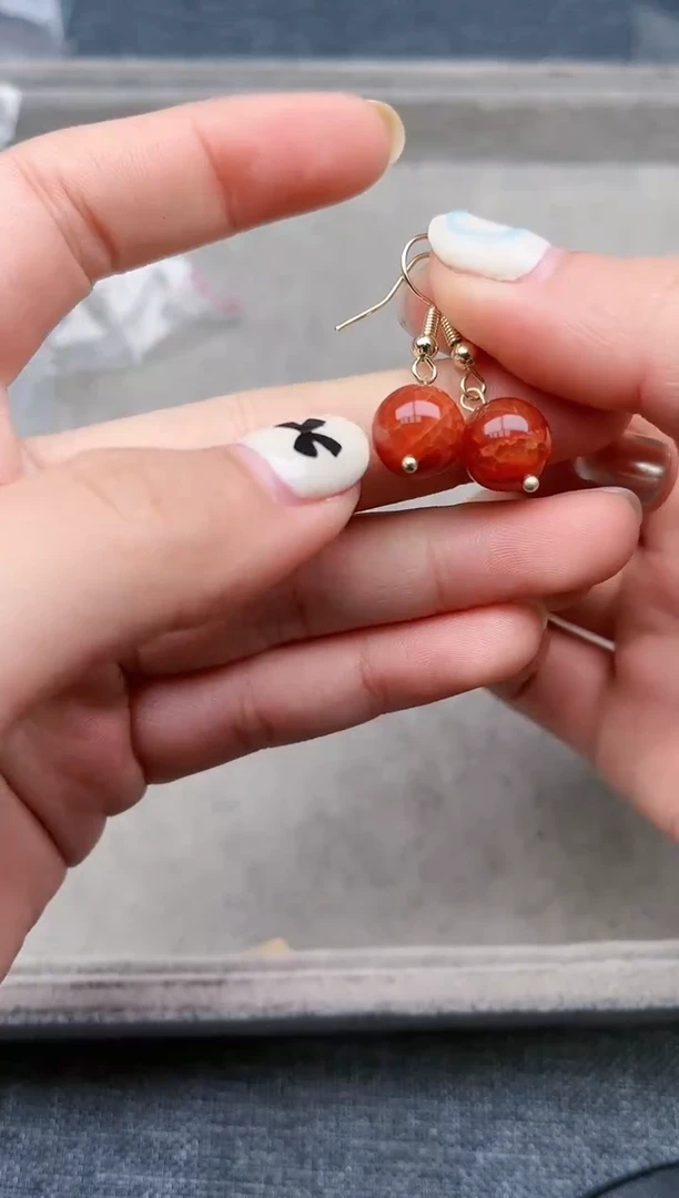 【闪购商品】南红玛瑙耳饰未镶嵌多样性发拍一发一