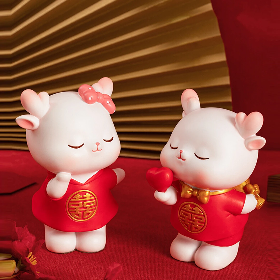 一路有你一鹿相伴情侣摆件结婚礼物送新人婚房装饰送闺蜜订婚礼物