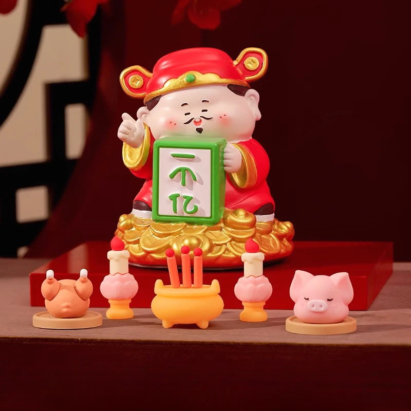 财神爷桌面小摆件办公室工位招财发财好物车载装饰品创意生日礼物