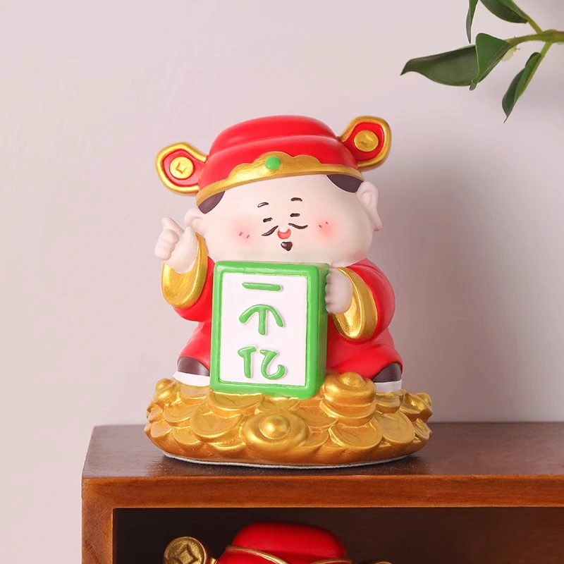 可爱小财神摆件办公室招财装饰工位氛围布置情绪稳定治愈生日礼物