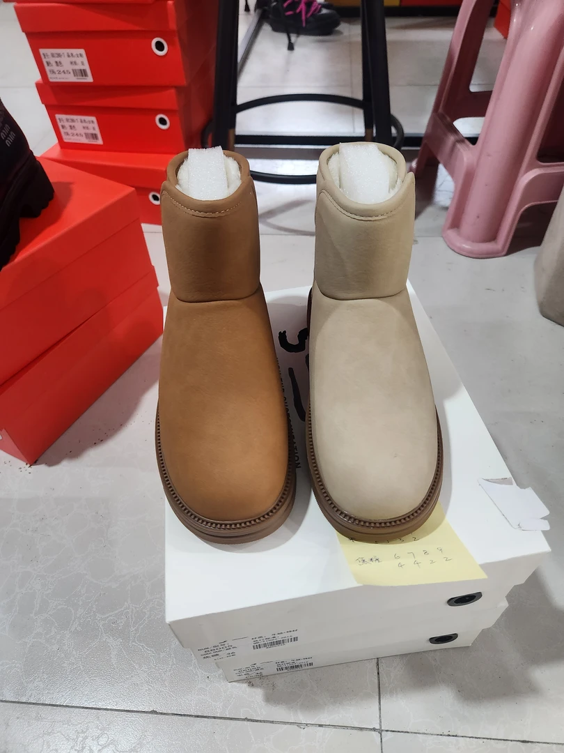 【鞋爱】88005国潮原创sg经典雪地靴皮面加厚雪地靴