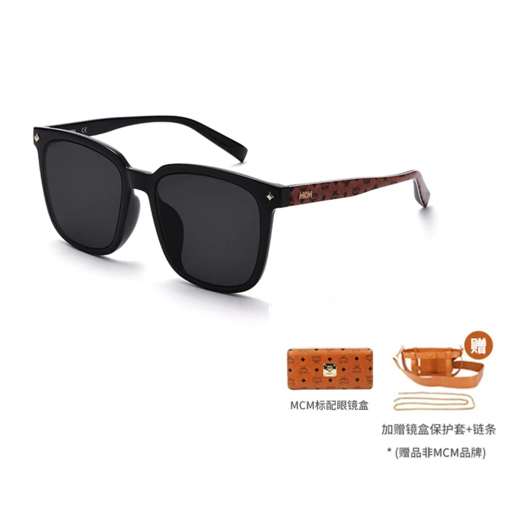 全新未使用 MCM 经典印花logo 大框方形太阳镜干邑色720slb
