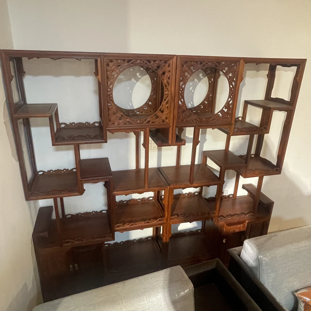 缅花两组合博古架